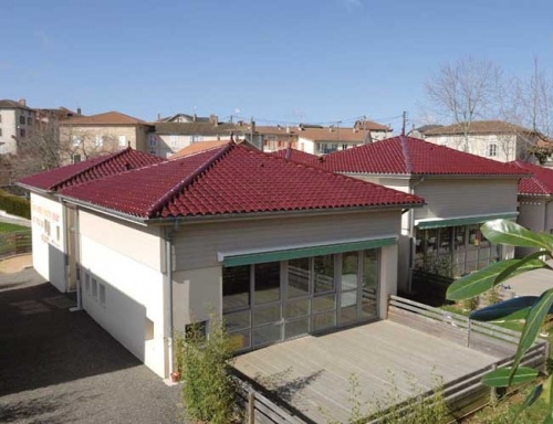 Керамическая Рядовая черепица, Terreal, Roman Canal,  Rouge Volcan
